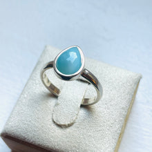 Load image into Gallery viewer, Larimar Small Teardrop Ring - US 8
