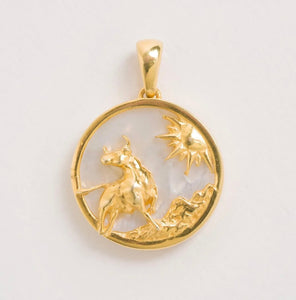 Freya Rose Mother of Pearl Zodiac Necklace
