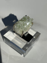 Load image into Gallery viewer, Green Apophylite Rough Large Four-Prong-Set Ring - US 6.5
