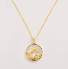 Load image into Gallery viewer, Freya Rose Mother of Pearl Zodiac Necklace

