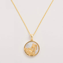 Load image into Gallery viewer, Freya Rose Mother of Pearl Zodiac Necklace
