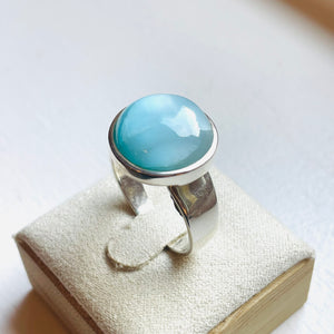 Larimar Medium Round Ring - US 9