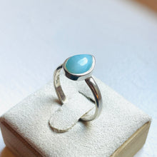 Load image into Gallery viewer, Larimar Small Teardrop Ring - US 8
