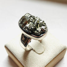 Load image into Gallery viewer, Pyrite Rough Statement Ring - US 9.5
