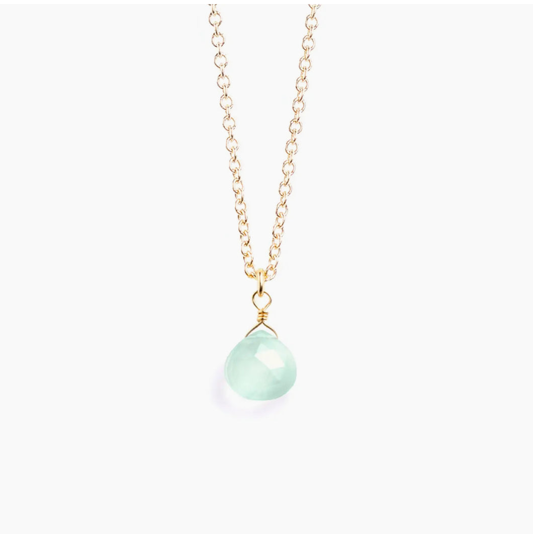Wanderlust Life - Sea Glass Chalcedony Pendant Necklace