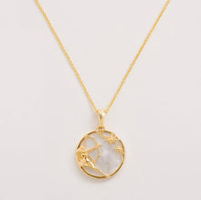 Load image into Gallery viewer, Freya Rose Mother of Pearl Zodiac Necklace
