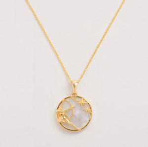 Freya Rose Mother of Pearl Zodiac Necklace