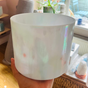 7" A+35 Abalone, Platinum Crystal Tones Alchemy Singing Bowl (116451) SOLD