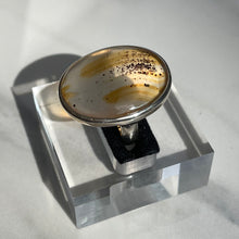 Load image into Gallery viewer, Landscape Dendritic Agate Large Statement Ring - US 9

