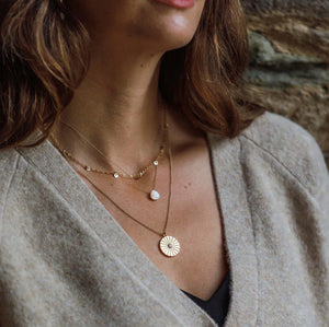 Wanderlust Life - Mother of Pearl Fine Cord Necklace