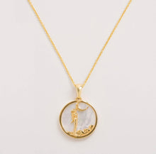 Load image into Gallery viewer, Freya Rose Mother of Pearl Zodiac Necklace
