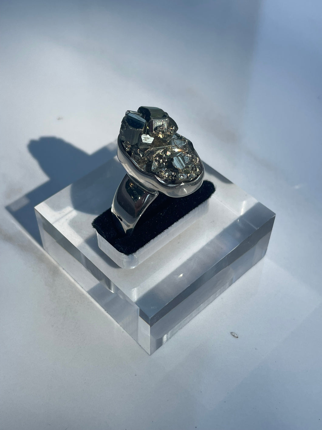 Pyrite Large Chunk Statement Ring - US 9.5
