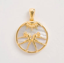 Load image into Gallery viewer, Freya Rose Mother of Pearl Zodiac Necklace
