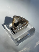 Load image into Gallery viewer, Rutilated Quartz Pyramid Statement Ring - US 7.5
