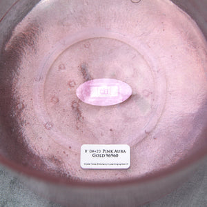 8" D#+20 Pink Aura Gold Crystal Tones Alchemy Singing Bowl (96960)