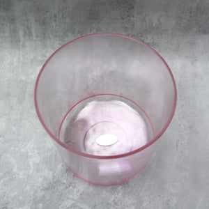 8" D#+30 Pink Aura Gold Tall Crystal Tones Alchemy Singing Bowl (117375) SOLD