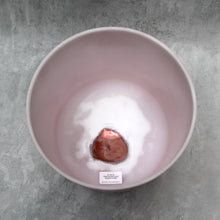 Load image into Gallery viewer, 8&quot; C#+35 Pink Ocean Gold Morph Crystal Tones Singing Bowl (115442) SOLD
