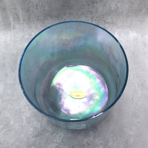 8" C#+15 Indigo, Platinum Morph Crystal Tones Singing Bowl (81151) SOLD