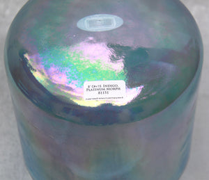 8" C#+15 Indigo, Platinum Morph Crystal Tones Singing Bowl (81151) SOLD