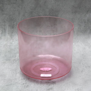 8" D#+20 Pink Aura Gold Crystal Tones Alchemy Singing Bowl (96960) SOLD