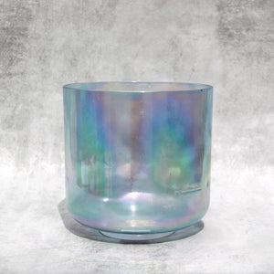 8" C#+15 Indigo, Platinum Morph Crystal Tones Singing Bowl (81151) SOLD