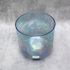 8" C#+15 Indigo, Platinum Morph Crystal Tones Singing Bowl (81151) SOLD