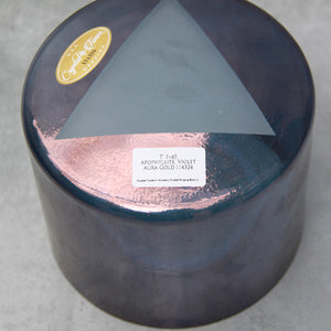 7" F+45 Apophyllite, Violet Aura Gold Crystal Tones Alchemy Singing Bowl (114324)