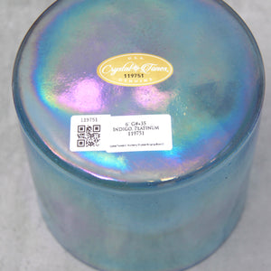 6"G# +35 Indigo, Platinum Crystal Tones Alchemy Singing Bowl (119751)