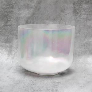 10" A+25 Great Salt Lake Salt, Platinum Crystal Tones Alchemy Singing Bowl (100945)