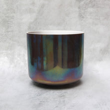 Load image into Gallery viewer, 9&quot; A#-30 Charcoal, Platinum Morph, Limited Edition Fire Element Crystal Tones Alchemy Singing Bowl (87724) SOLD
