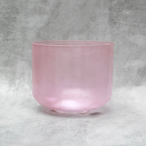 10” A+25 Great Salt Lake Salt, Pink Aura Gold Crystal Tones Alchemy Singing Bowl