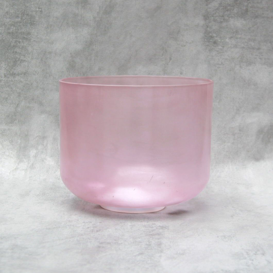 10” A+25 Great Salt Lake Salt, Pink Aura Gold Crystal Tones Alchemy Singing Bowl