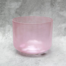 Load image into Gallery viewer, 10” A+25 Great Salt Lake Salt, Pink Aura Gold Crystal Tones Alchemy Singing Bowl
