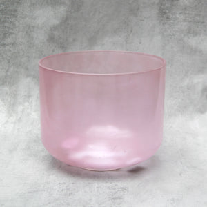 10” A+25 Great Salt Lake Salt, Pink Aura Gold Crystal Tones Alchemy Singing Bowl