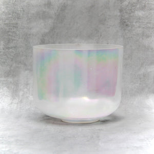 10" A+25 Great Salt Lake Salt, Platinum Crystal Tones Alchemy Singing Bowl (100945)