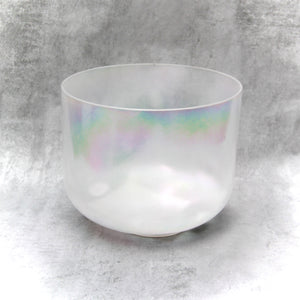 10" A+25 Great Salt Lake Salt, Platinum Crystal Tones Alchemy Singing Bowl (100945)