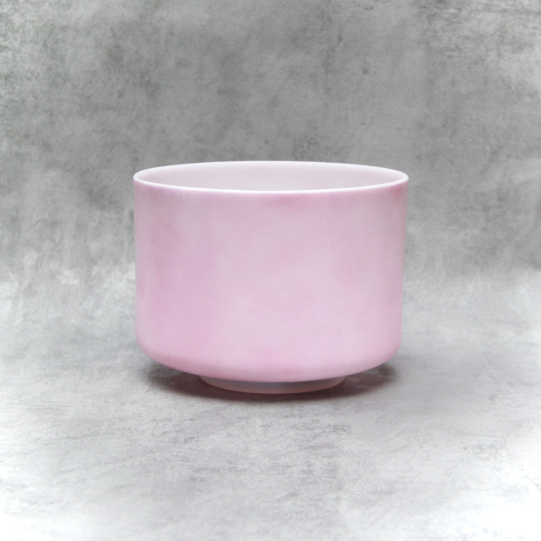 8” G#+25 Pink Ocean Gold Crystal Tone Alchemy Singing Bowl (120025)