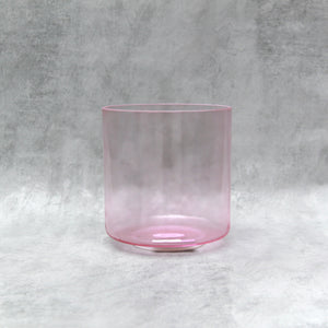 7" F#+10 Pink Aura Gold Crystal Tones Alchemy Singing Bowl (117368)