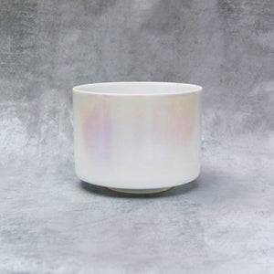 8" F#+20 Mother Of Platinum Morph Crystal Tones Alchemy Singing Bowl (90696) SOLD