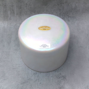 8" F#+20 Mother Of Platinum Morph Crystal Tones Alchemy Singing Bowl (90696) SOLD