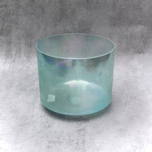 Load image into Gallery viewer, 8&quot; D+30 Dead Sea Salt, Aqua Aura Gold, Platinum (inside) Crystal Tones Alchemy Singing Bowl (112209) SOLD
