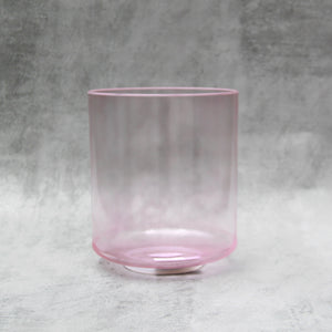 8" D#+30 Pink Aura Gold Tall Crystal Tones Alchemy Singing Bowl (117375) SOLD
