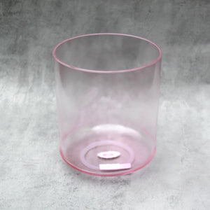 8" D#+30 Pink Aura Gold Tall Crystal Tones Alchemy Singing Bowl (117375) SOLD