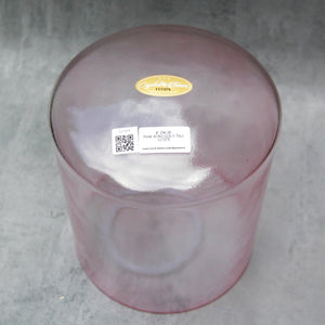 8" D#+30 Pink Aura Gold Tall Crystal Tones Alchemy Singing Bowl (117375) SOLD