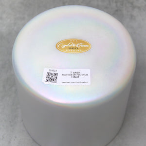 7" A#+10 Mother Of Platinum Crystal Tones Alchemy Singing Bowl (118223) SOLD
