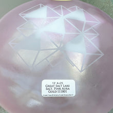 Load image into Gallery viewer, 10” A+25 Great Salt Lake Salt, Pink Aura Gold Crystal Tones Alchemy Singing Bowl
