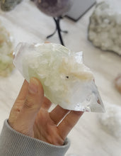 Load and play video in Gallery viewer, Green Apophyllite Double Terminated Specimen
