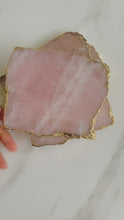 Load and play video in Gallery viewer, Rose Quartz Coaster (set of 4)
