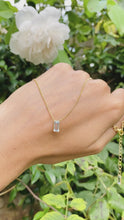 Load and play video in Gallery viewer, Aquamarine Skyla Necklace (Gold)
