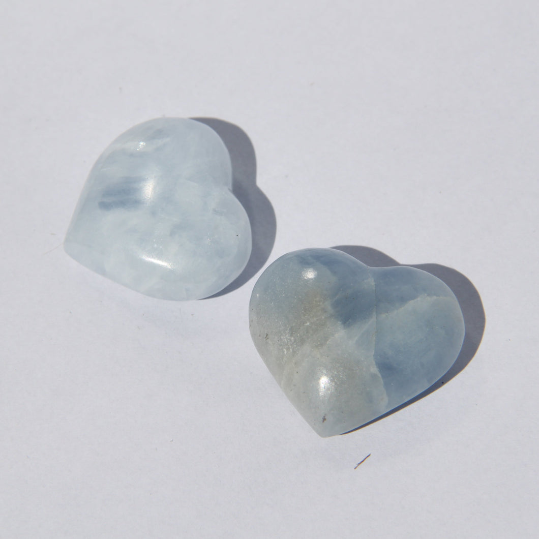Blue Calcite Heart Small